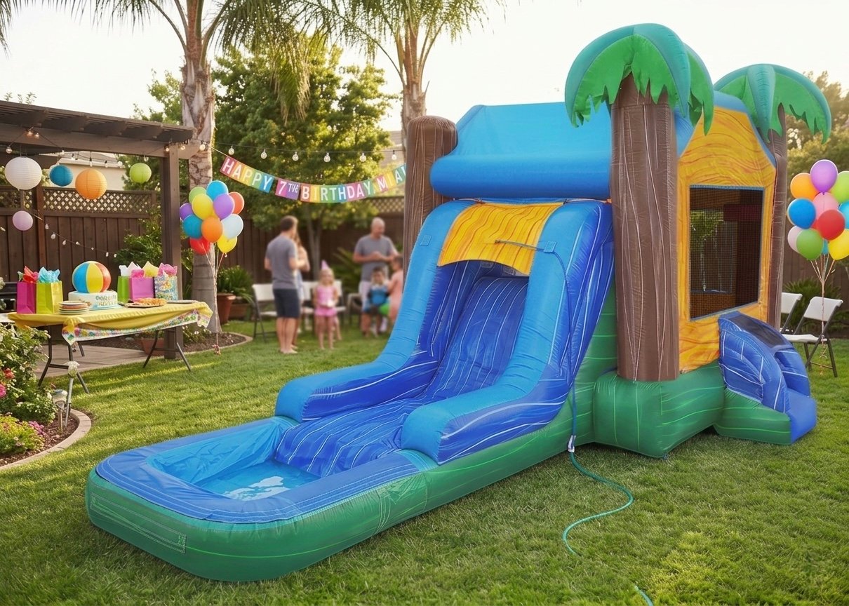 Tropical Breeze Bounce House and Slide - Image 2