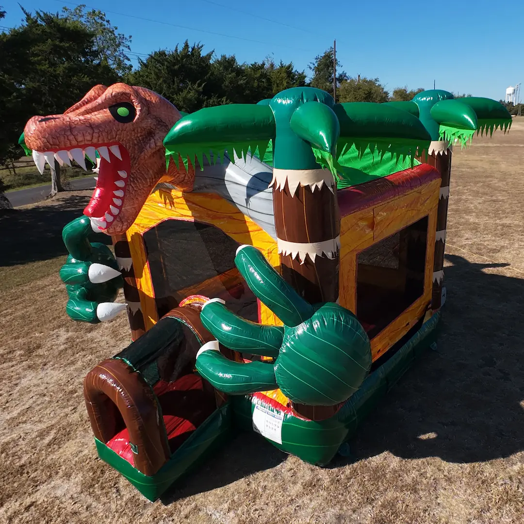Inflatable dinosaur bounce house rental in Apex North Carolina